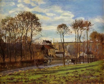  1873 Oil Painting - pontoise les mathurins 1873 Camille Pissarro